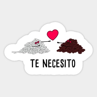 Te Necesito - Spanish Puns Collection Sticker